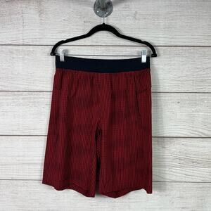 Lululemon Men's Core Red Grid Shorts Size Medium